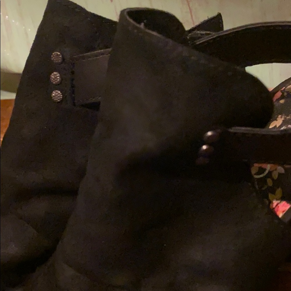 Sugar Black Open Toed Soft Booties Size 8.5 - image 7